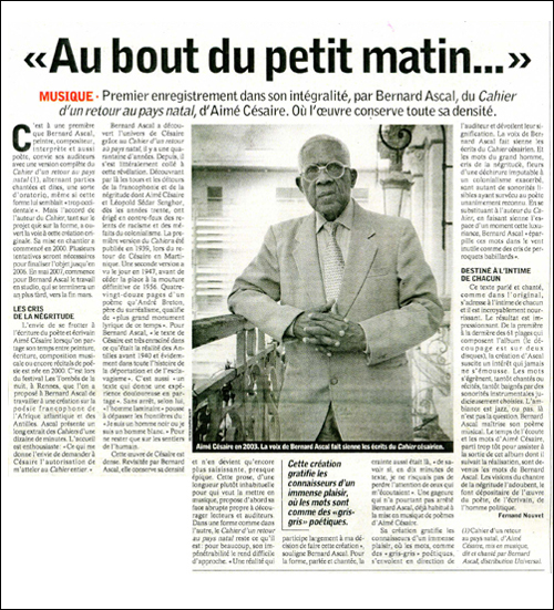 les blancs disent aime cesaire